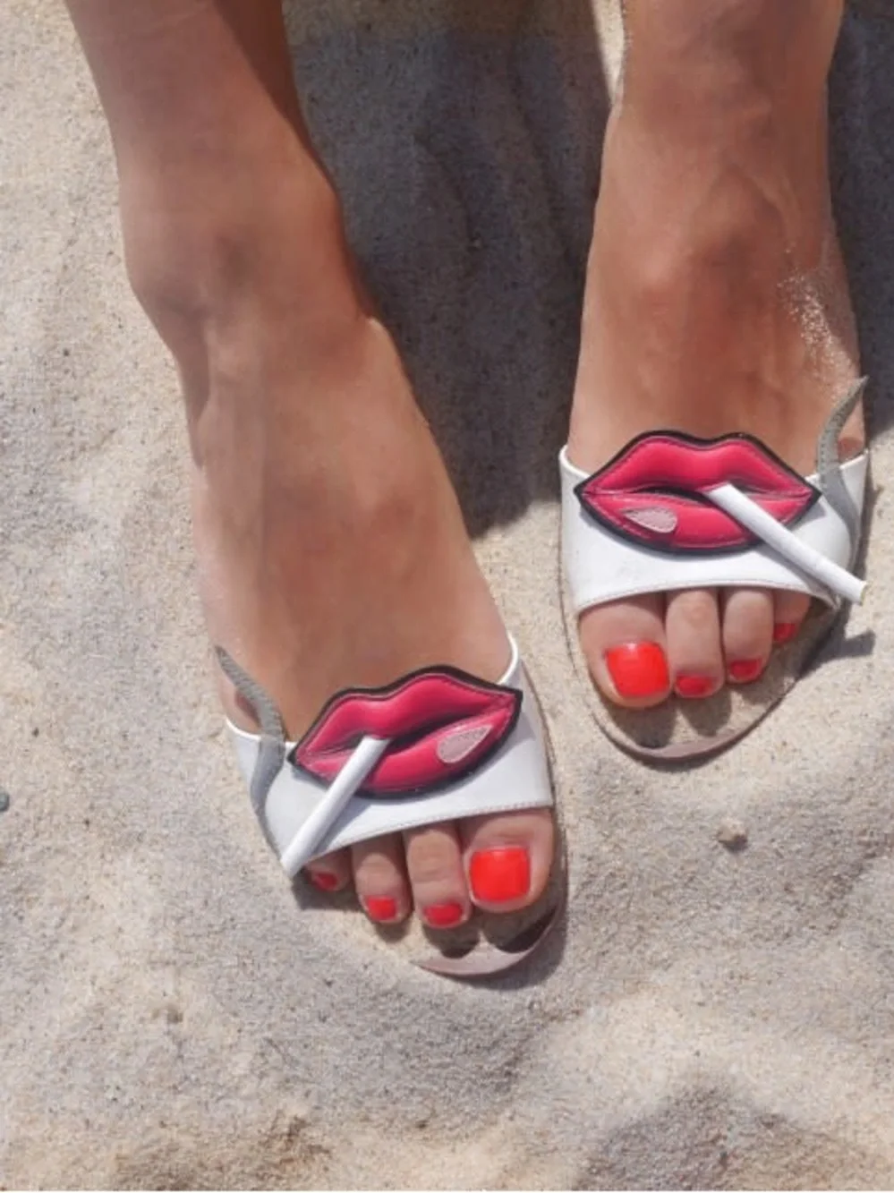 Prada “Smoking Lips” patent leather sandals spring summer 2012